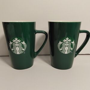 2020 Starbucks Dark Green Mug Pair